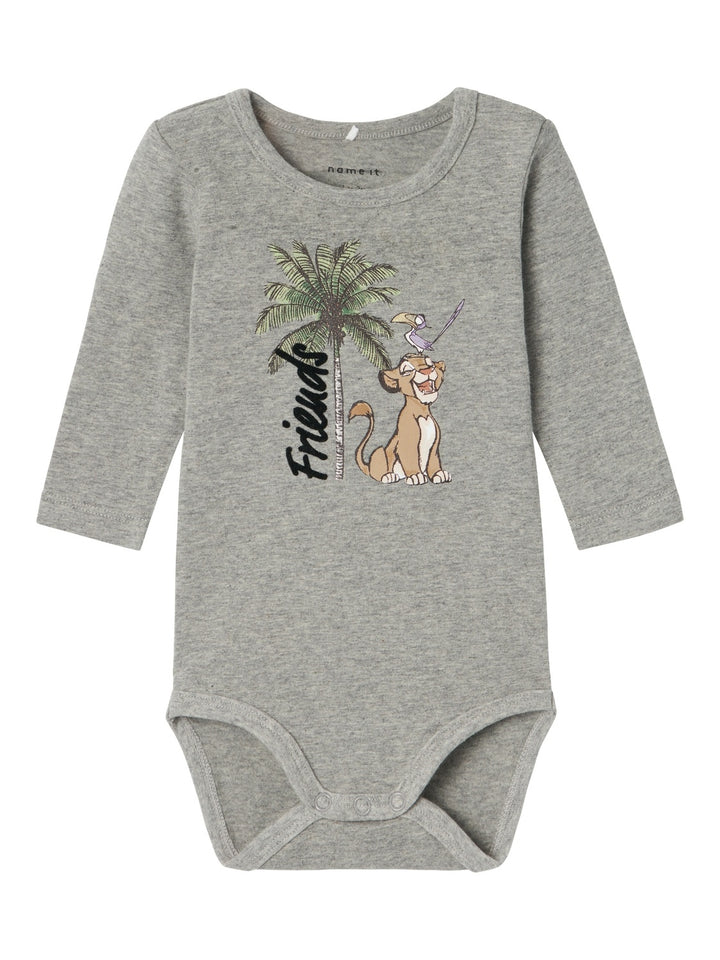 Baby romper JEBBI LIONKING Grey Melange
