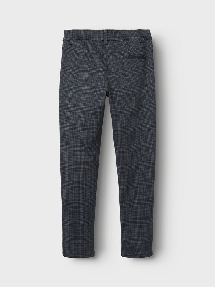Kids broek SILAS Dark Grey CHECKS Xslim Fit