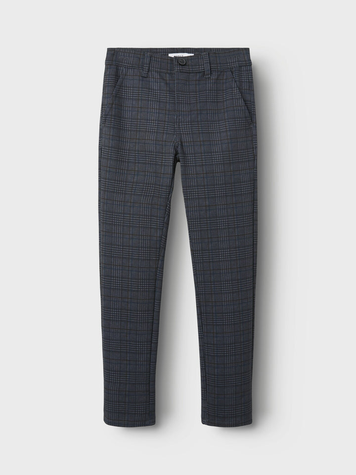 Kids broek SILAS Dark Grey CHECKS Xslim Fit
