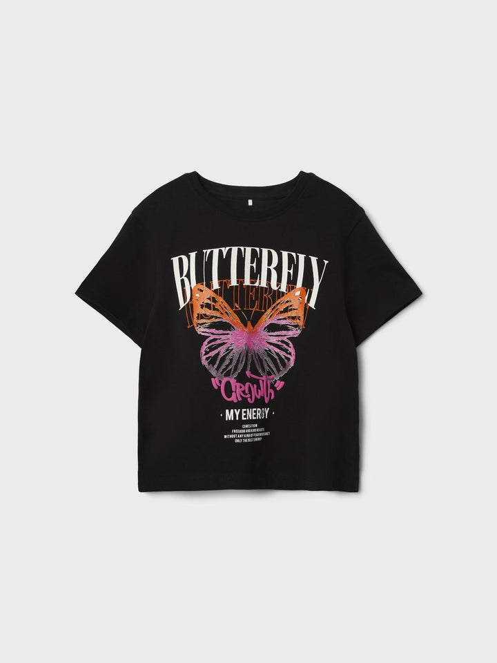 Kinder T-Shirt KASTA Schwarz Lockerer Schnitt