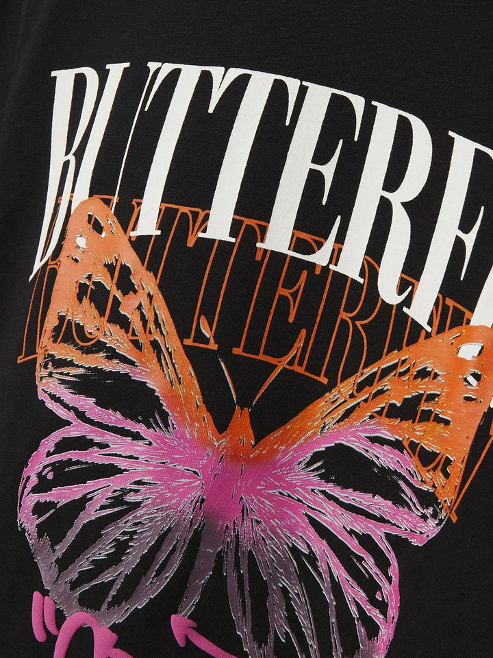 Kinder T-Shirt KASTA Schwarz Lockerer Schnitt