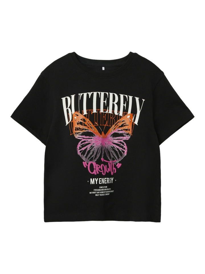 Kinder T-Shirt KASTA Schwarz Lockerer Schnitt