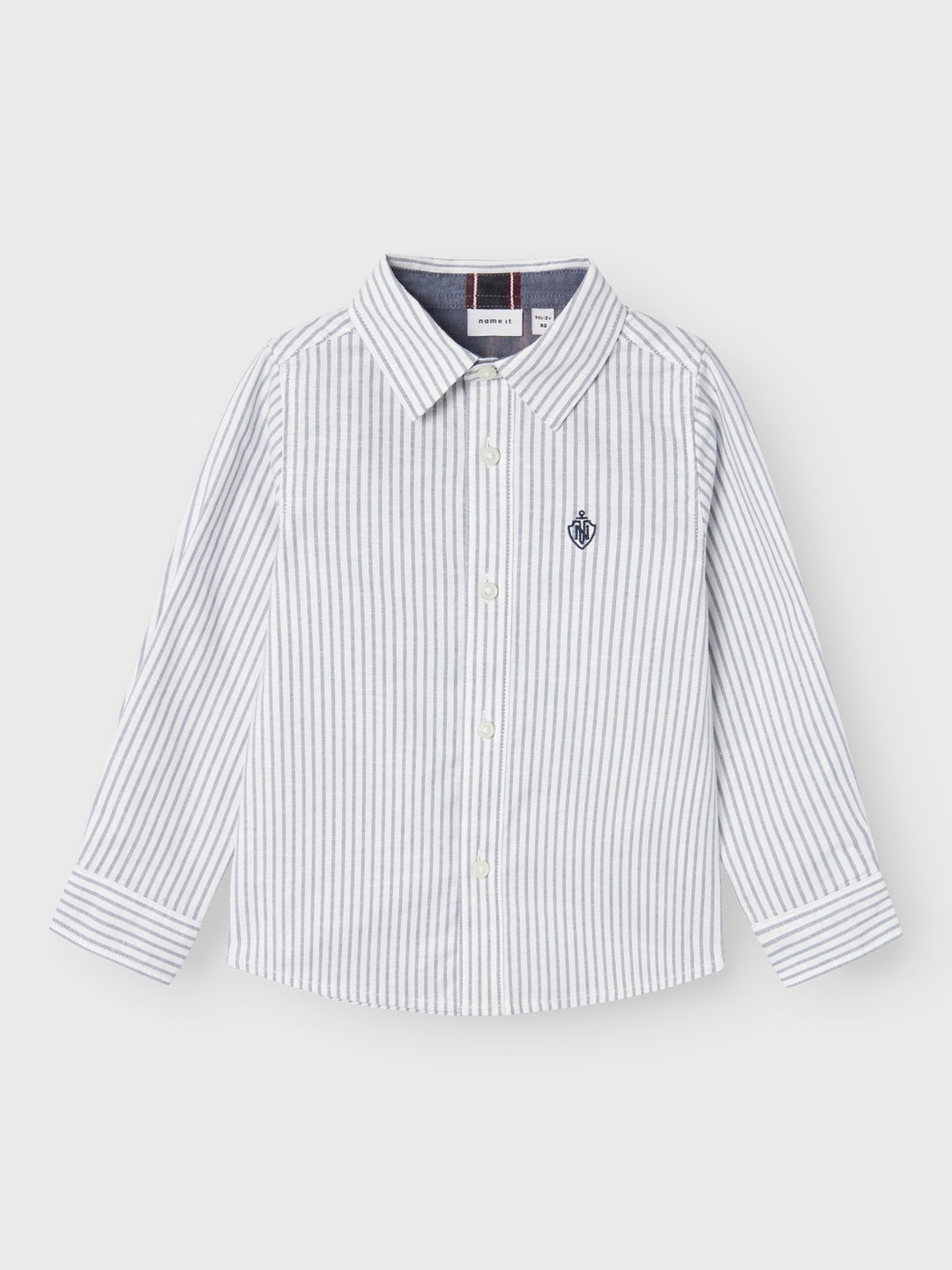 Mini blouse REKID Bright White THIN STRIPE - FLINT STONE Regular Fit