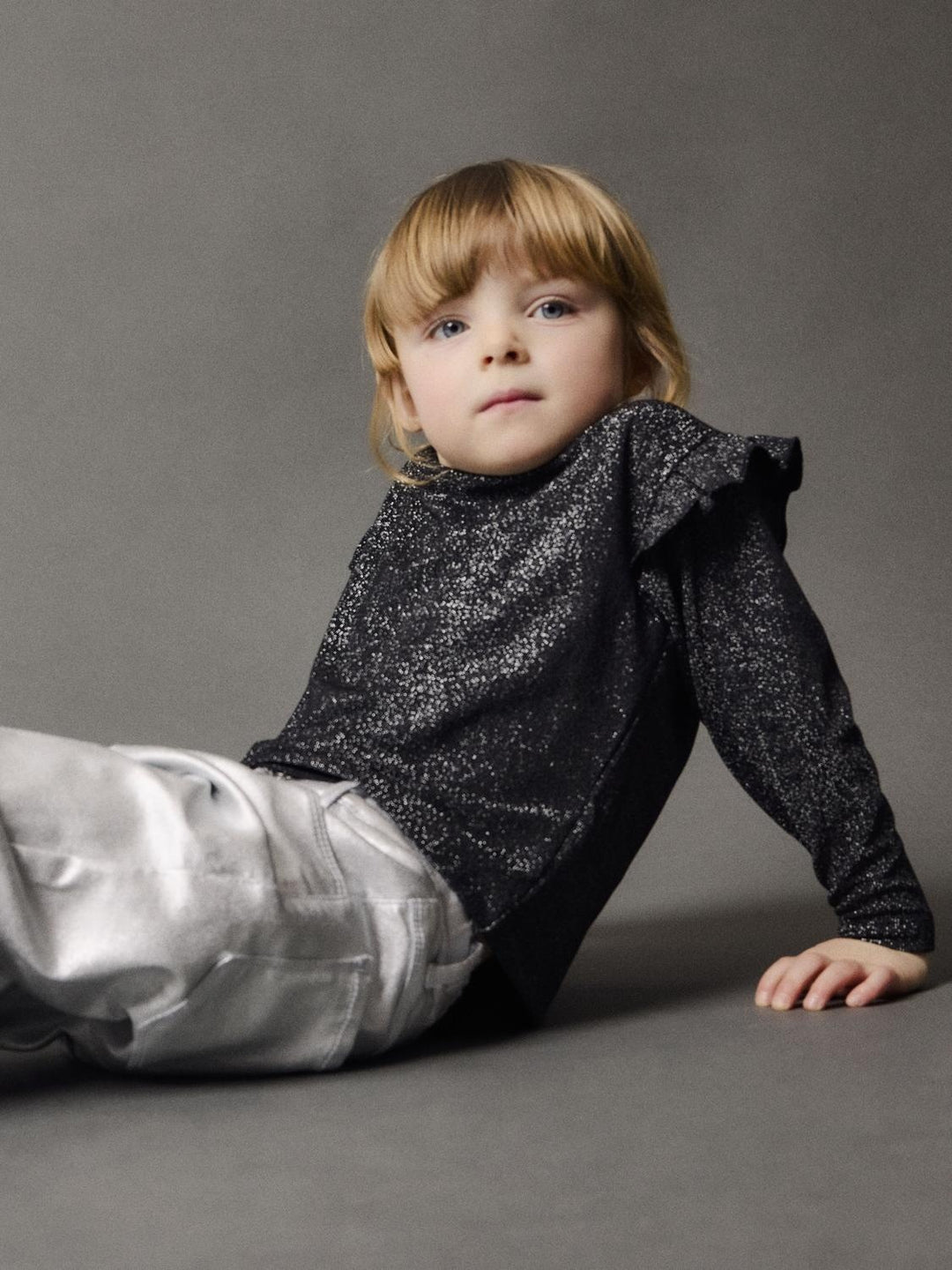 Mini longsleeve ROISIN Black Regular Fit