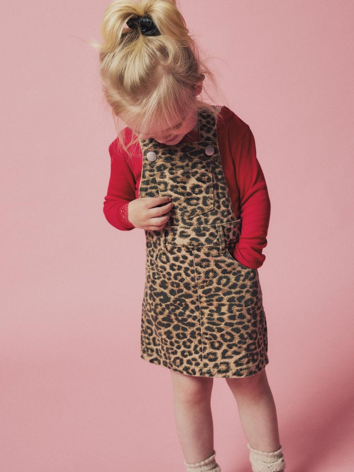 Mini jurk OPHELIA Silver Mink LEOPARD Regular Fit