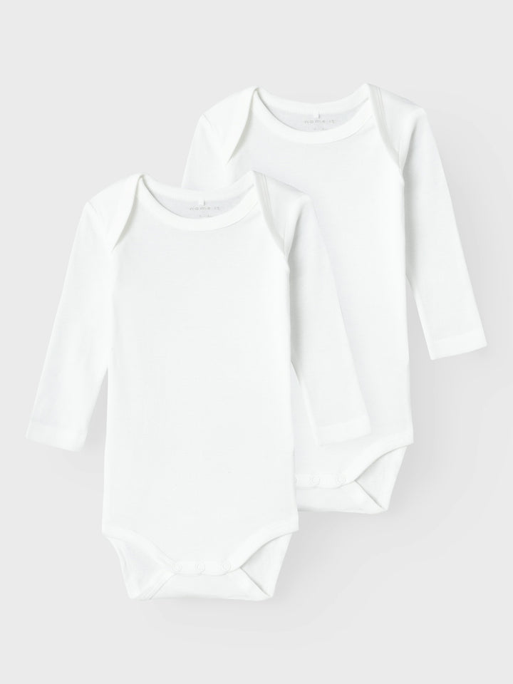 Baby romper 2P SOLID WHITE Bright White