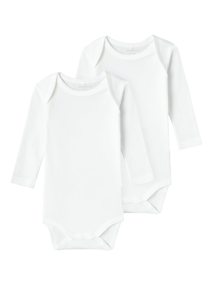 Baby romper 2P SOLID WHITE Bright White
