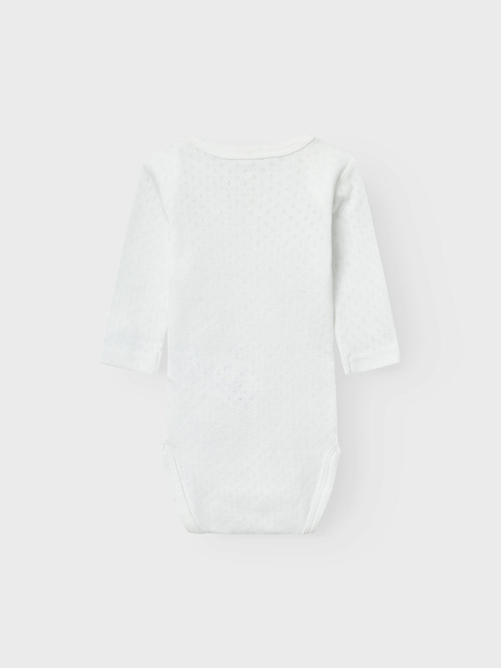 Baby romper 2P WHITE NEEDLEDROP Bright White