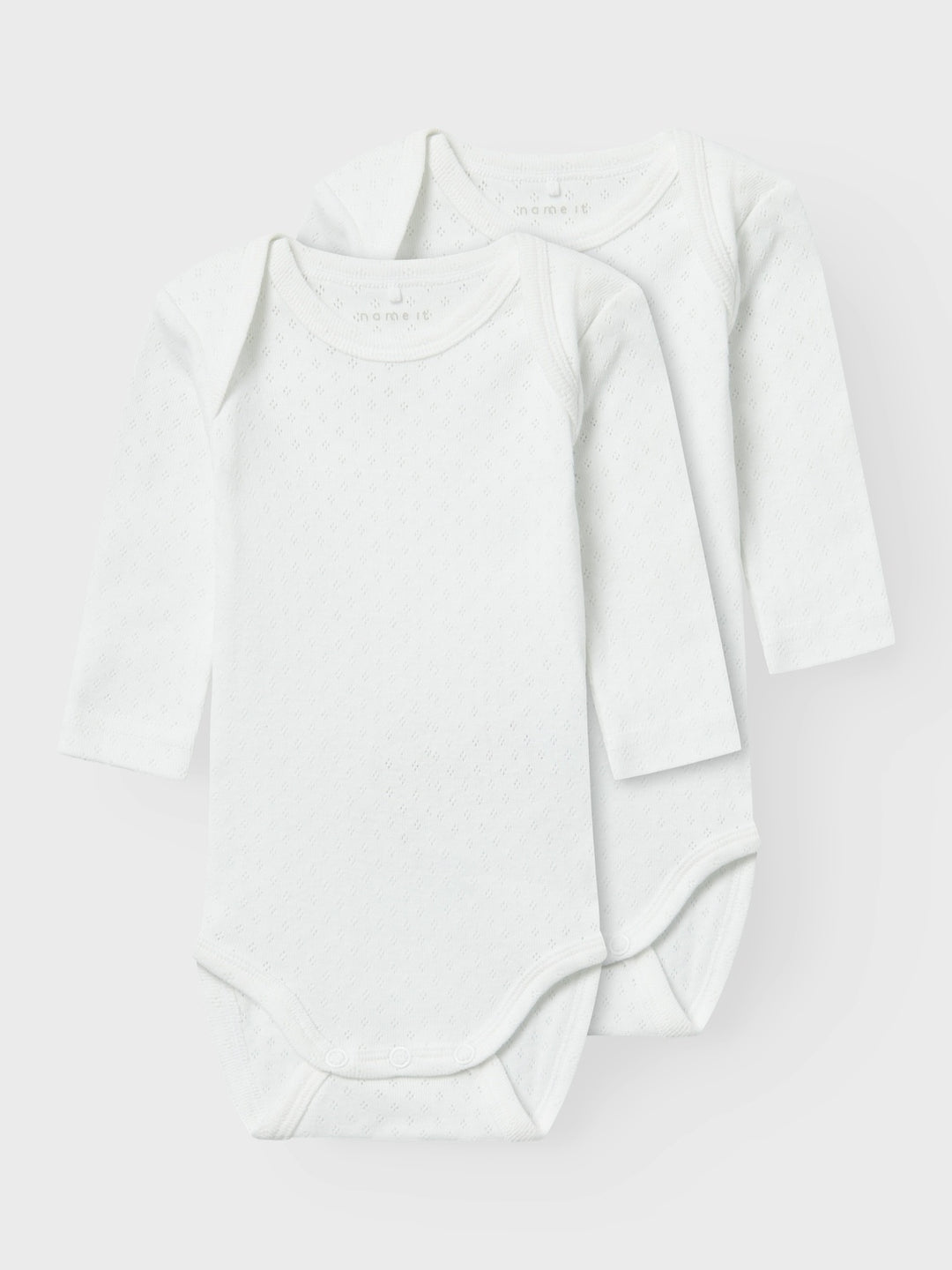 Baby romper 2P WHITE NEEDLEDROP Bright White