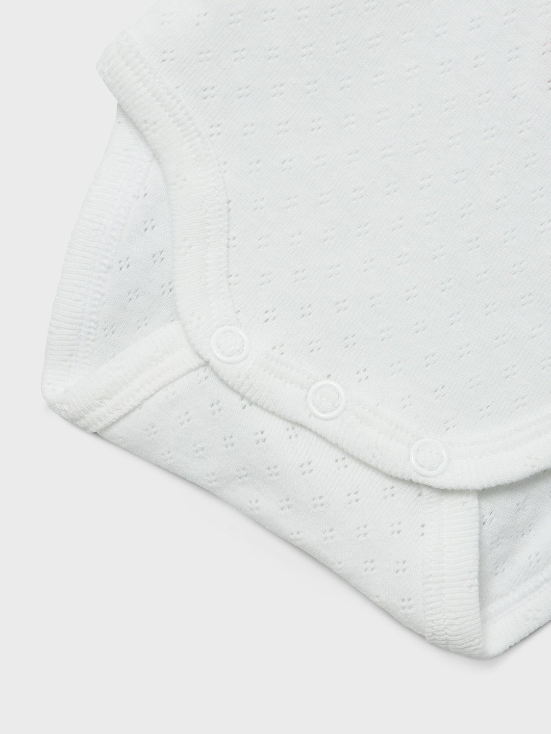 Baby romper 2P WHITE NEEDLEDROP Bright White