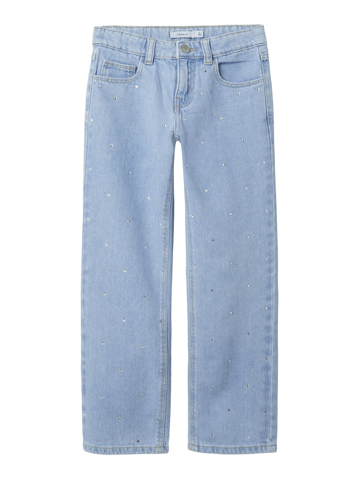 Kids spijkerbroek ROSE Light Blue Denim Straight Fit