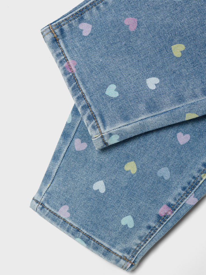 Mini Jeans BELLA Medium Blue Denim HERZEN Mom Fit