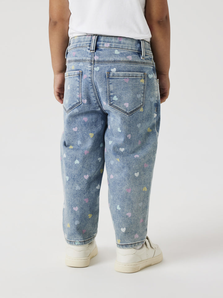 Mini Jeans BELLA Medium Blue Denim HERZEN Mom Fit