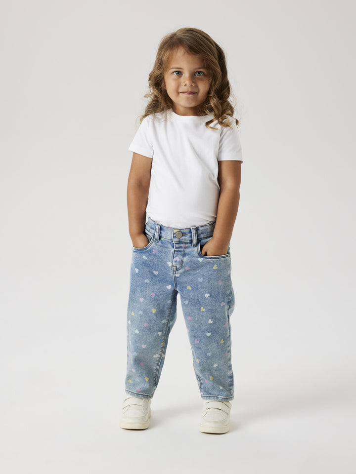 Mini Jeans BELLA Medium Blue Denim HERZEN Mom Fit