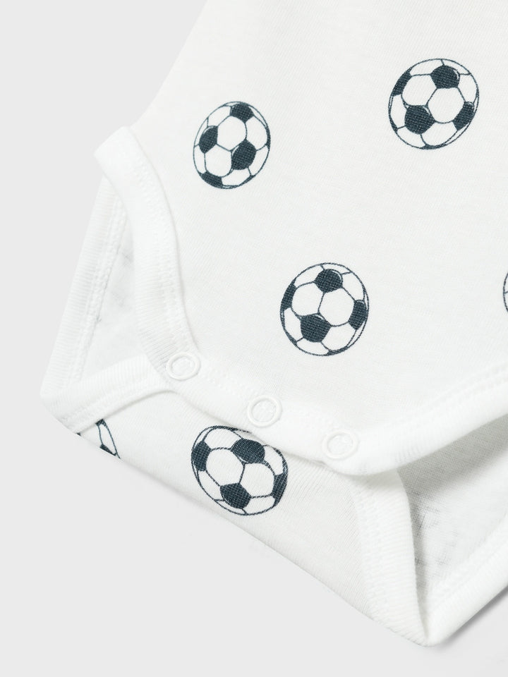 Baby romper 2P FOOTBALL Bright White
