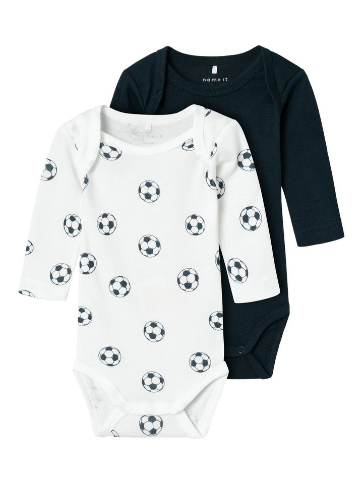 Baby romper 2P FOOTBALL Bright White