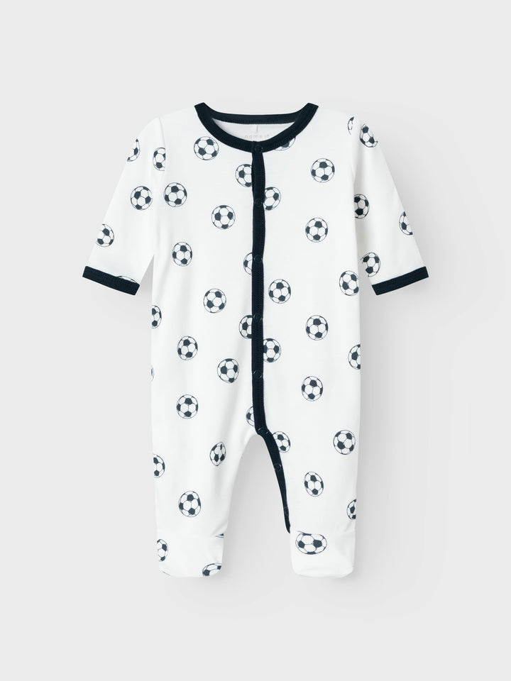 Baby pyjama FOOTBALL Bright White