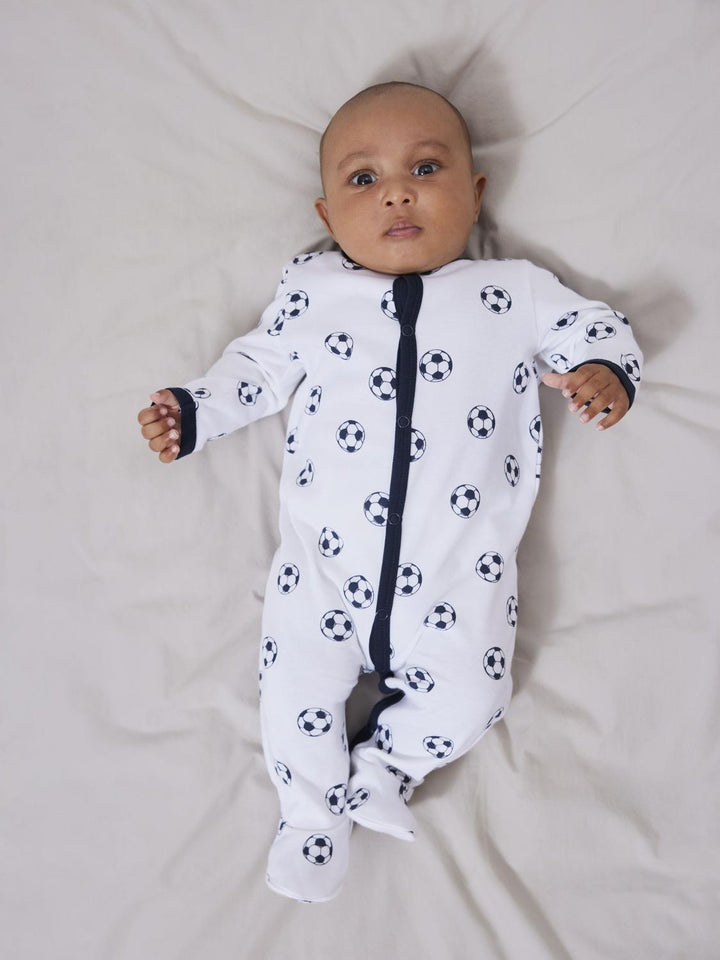 Baby pyjama FOOTBALL Bright White