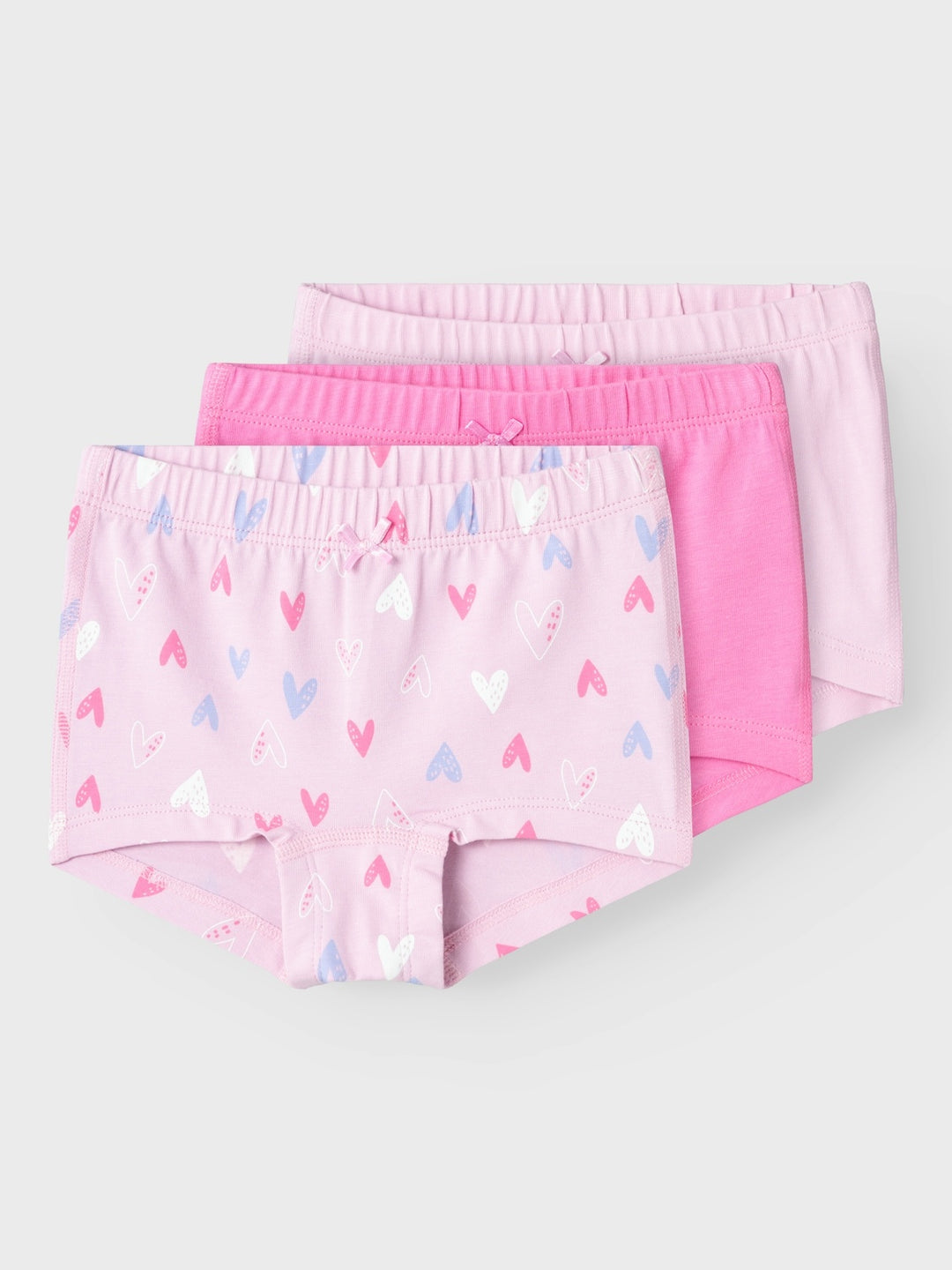 Mini Boxershorts 3P PINK HERZEN Pink Lavendel
