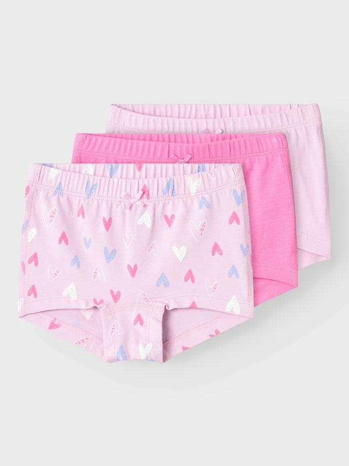 Mini Boxershorts 3P PINK HERZEN Pink Lavendel