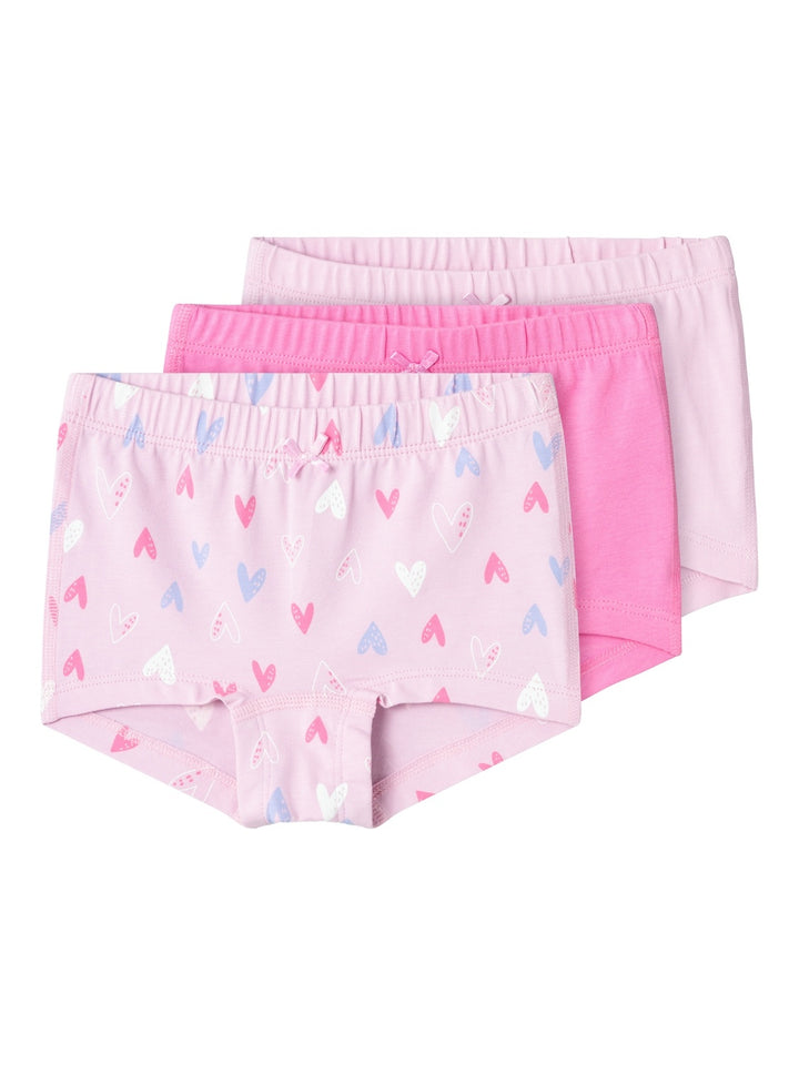 Mini Boxershorts 3P PINK HERZEN Pink Lavendel