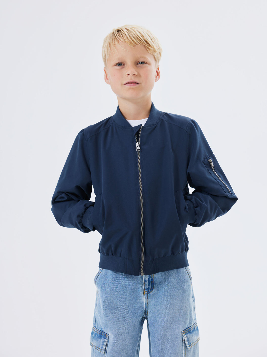 Kids jas MONSTER BOMBER Navy Blazer ZIPPER POCKET