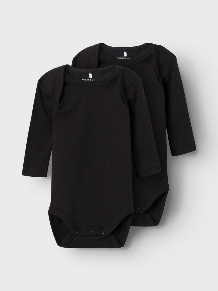 Baby romper 2P SOLID BLACK Black