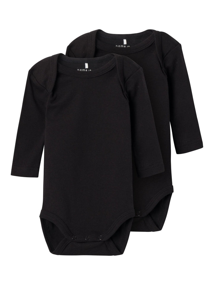Baby romper 2P SOLID BLACK Black