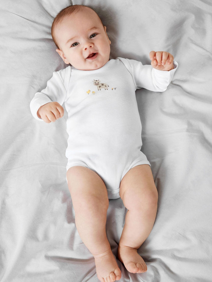 Baby romper 2P FARM ANIMALS Bright White