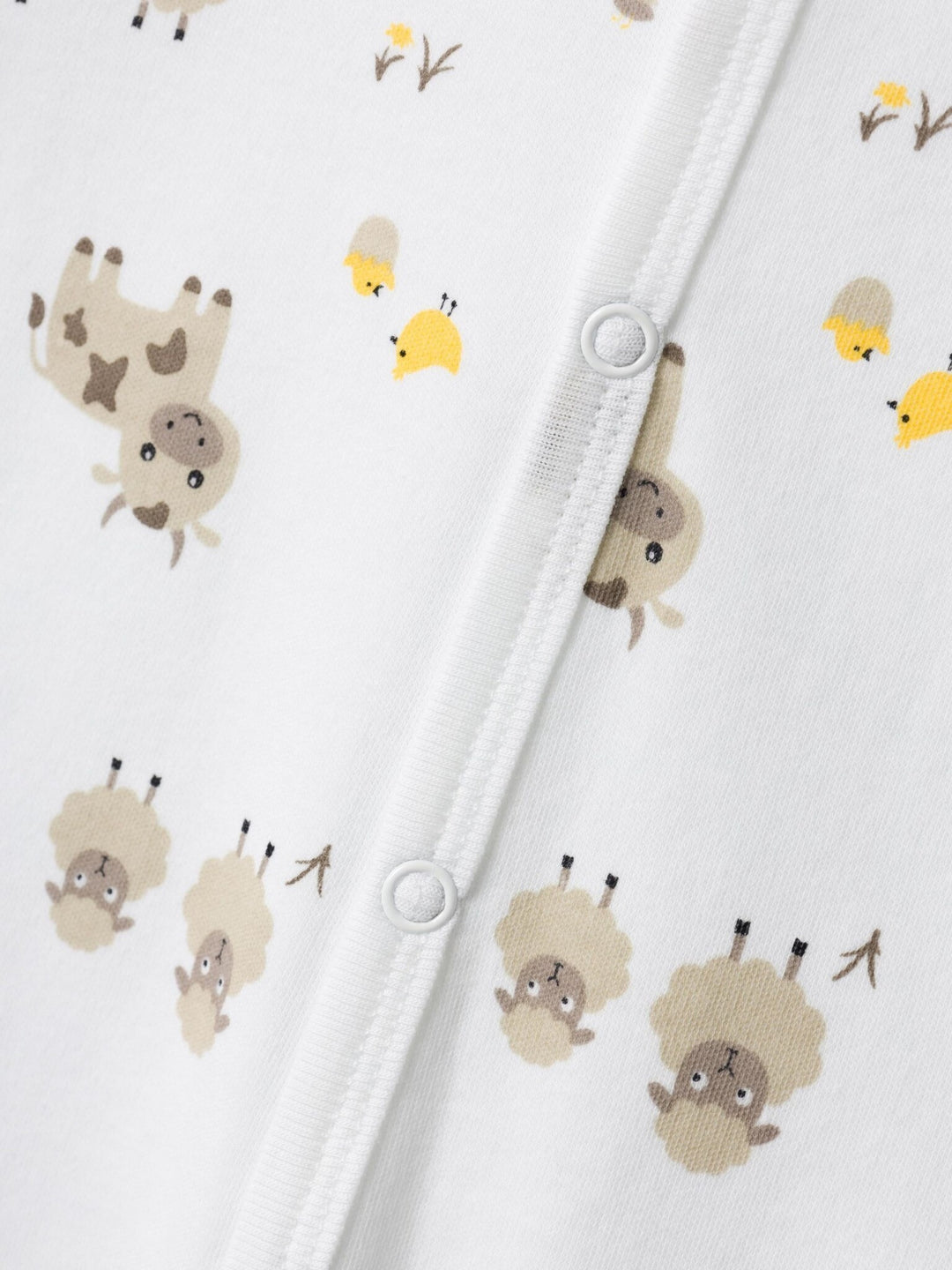 Baby pyjama FARM ANIMALS Bright White