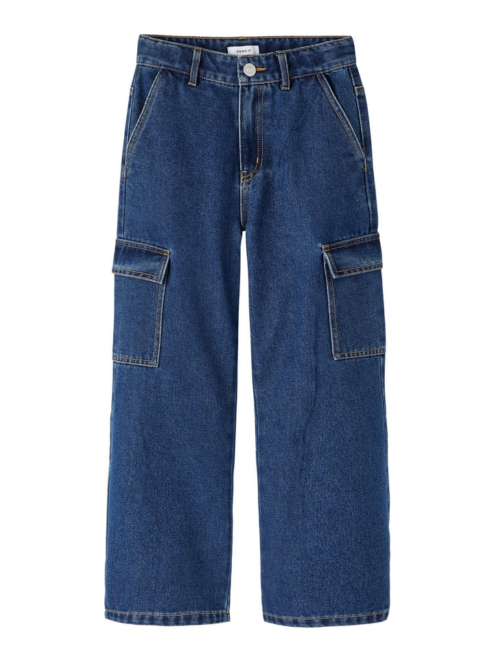 Kids spijkerbroek ROSE Dark Blue Denim Wide Leg Fit