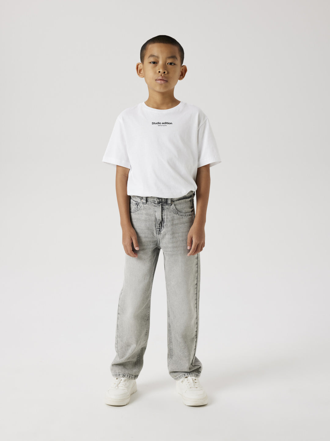 Kids spijkerbroek RYAN Light Grey Denim Straight Fit