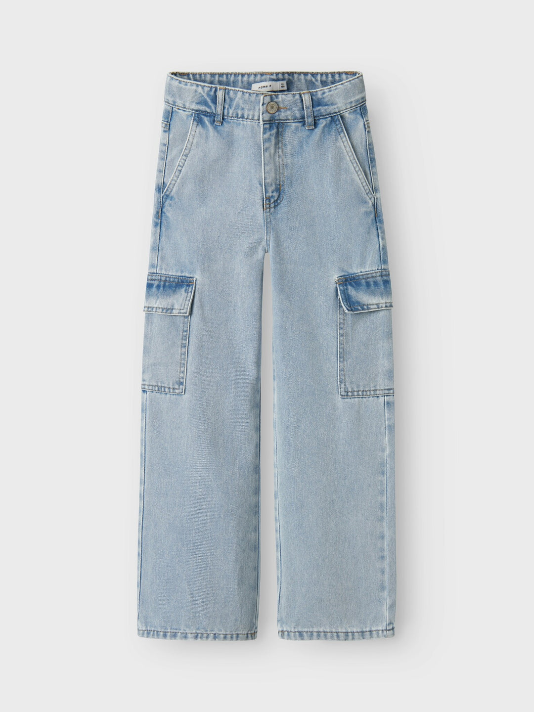 Kids spijkerbroek ROSE Light Blue Bleached Denim Wide Leg Fit