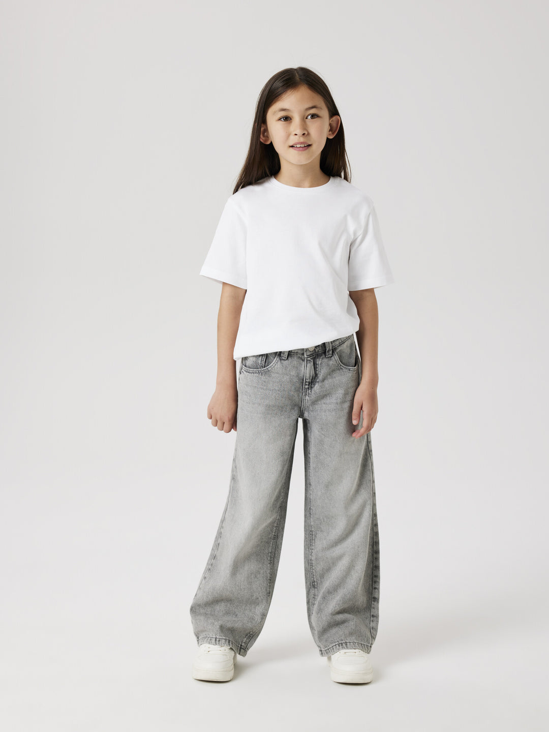Kids spijkerbroek ROSE Light Grey Denim Wide Leg Fit