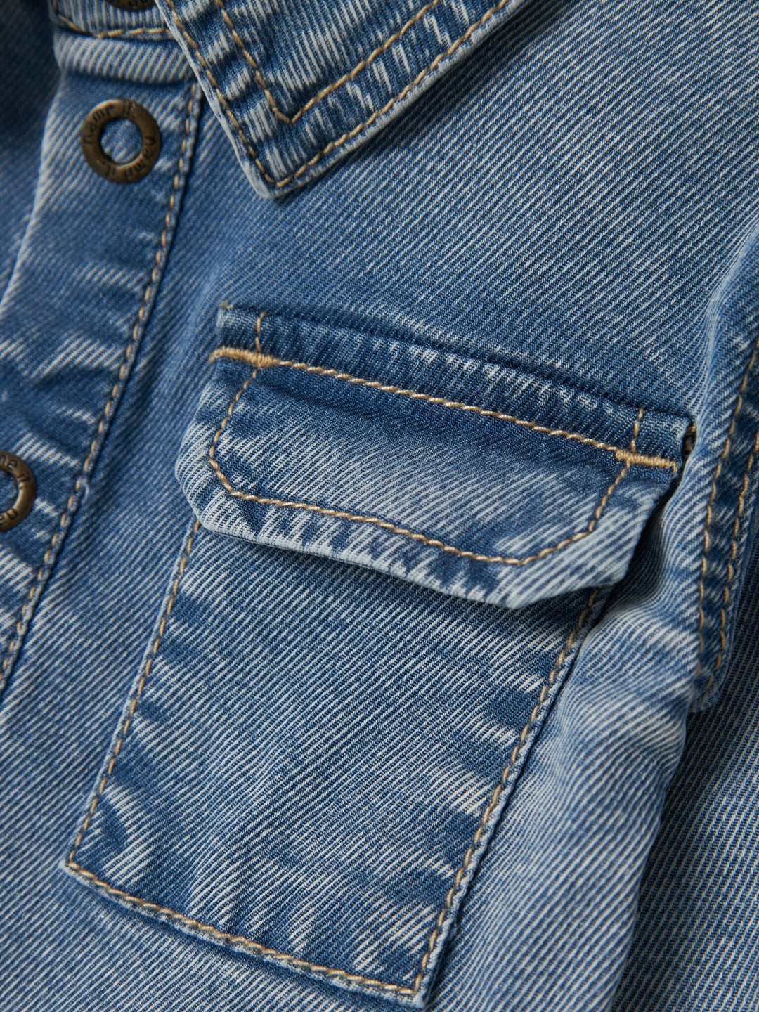 Baby Jeanshemd NUD Medium Blue Denim Regular Fit