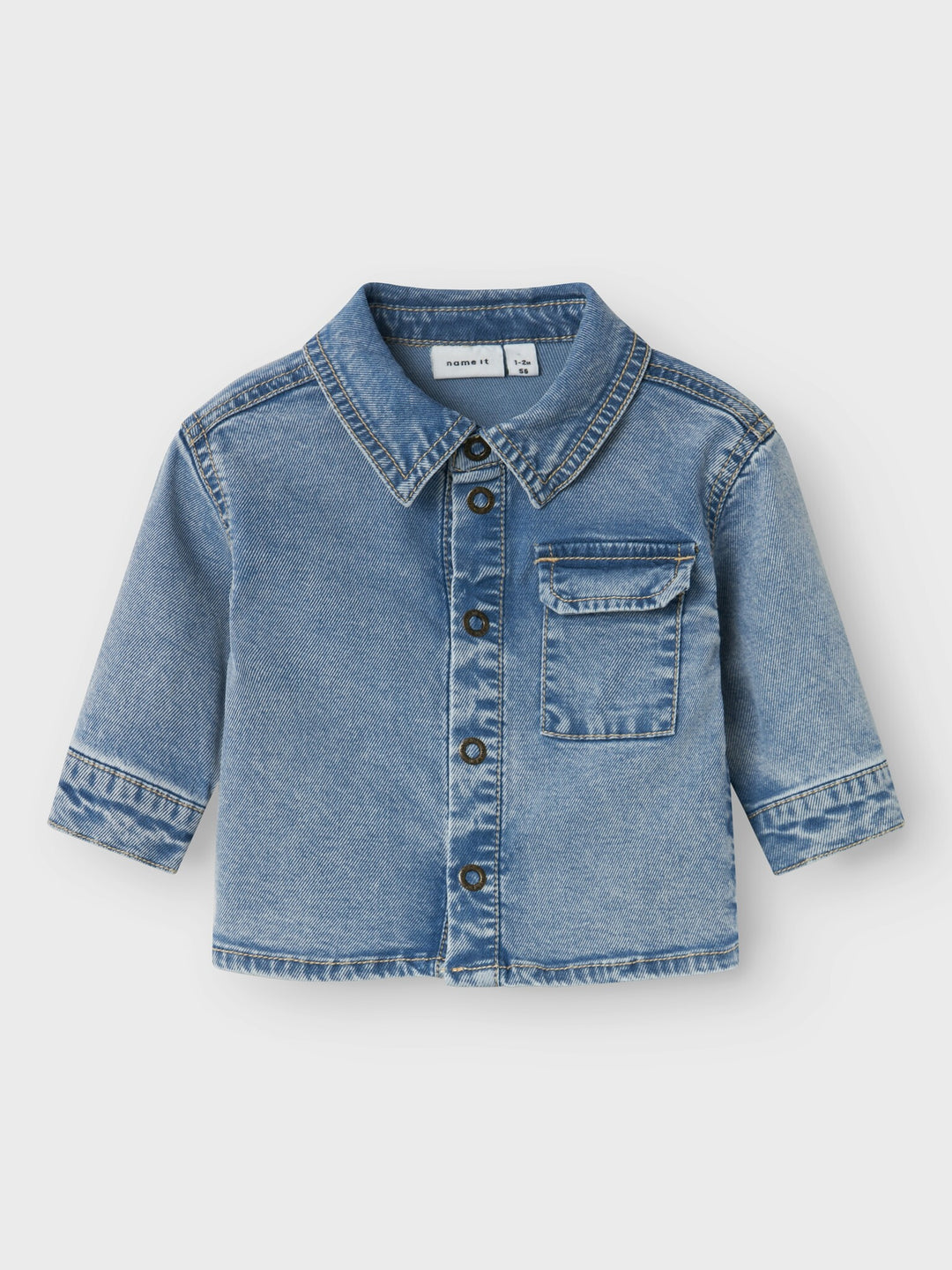Baby Jeanshemd NUD Medium Blue Denim Regular Fit