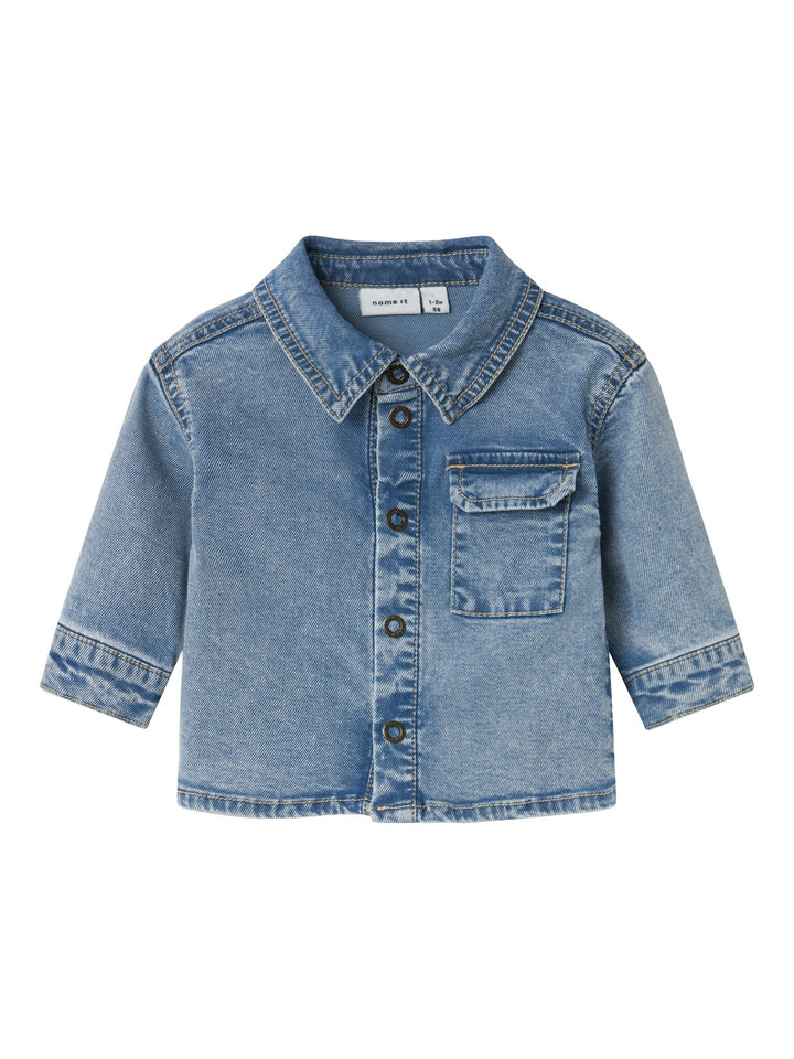Baby Jeanshemd NUD Medium Blue Denim Regular Fit