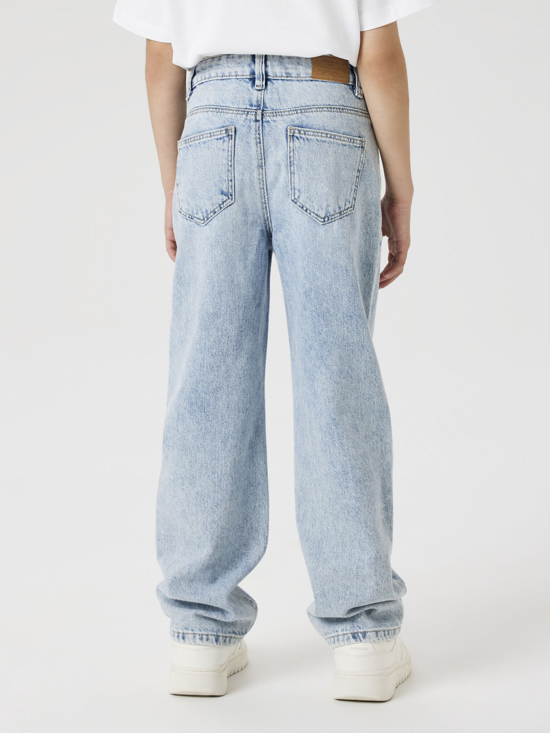 Kids spijkerbroek ROSE Light Blue Bleached Denim Straight Fit