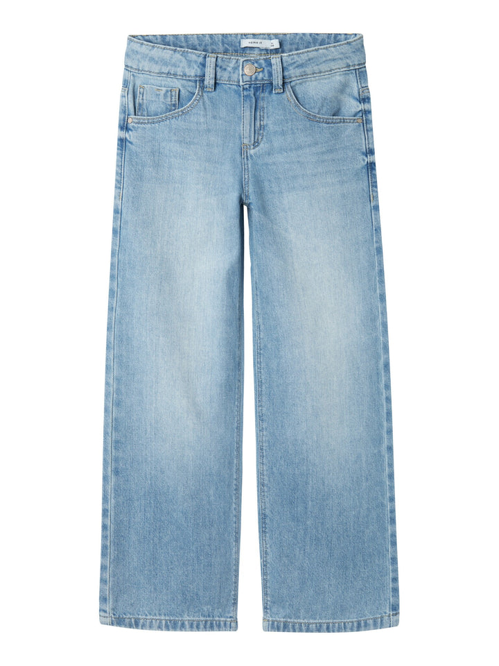 Kids spijkerbroek ROSE Light Blue Bleached Denim Wide Leg Fit