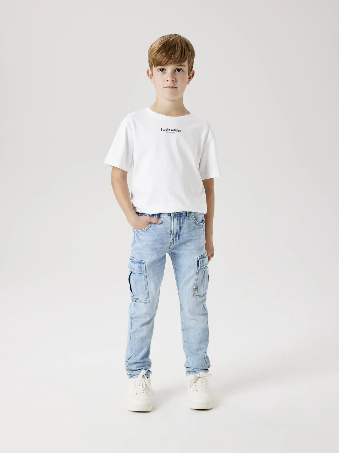 Kids spijkerbroek SILAS Light Blue Denim Tapered Fit