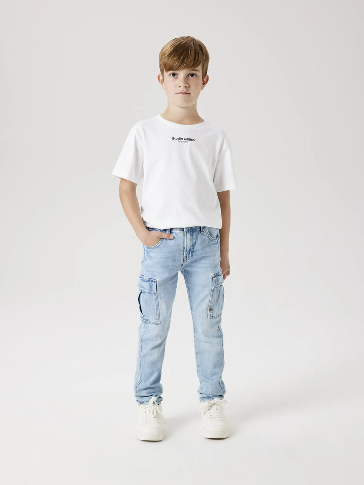 Kids spijkerbroek SILAS Light Blue Denim Tapered Fit