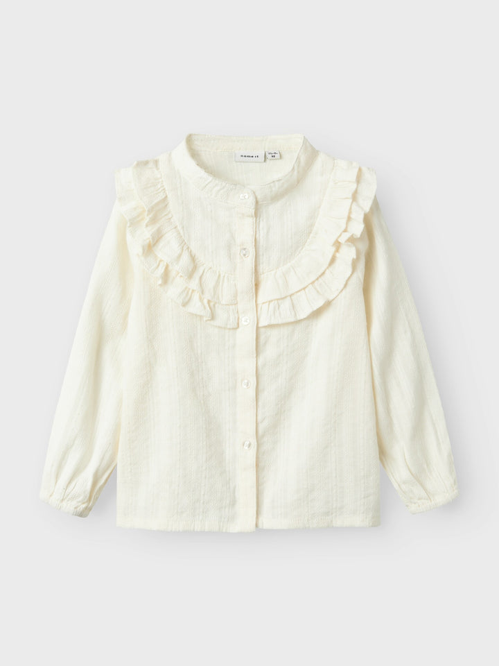 Mini blouse BISHIRT Cloud Dancer Regular Fit