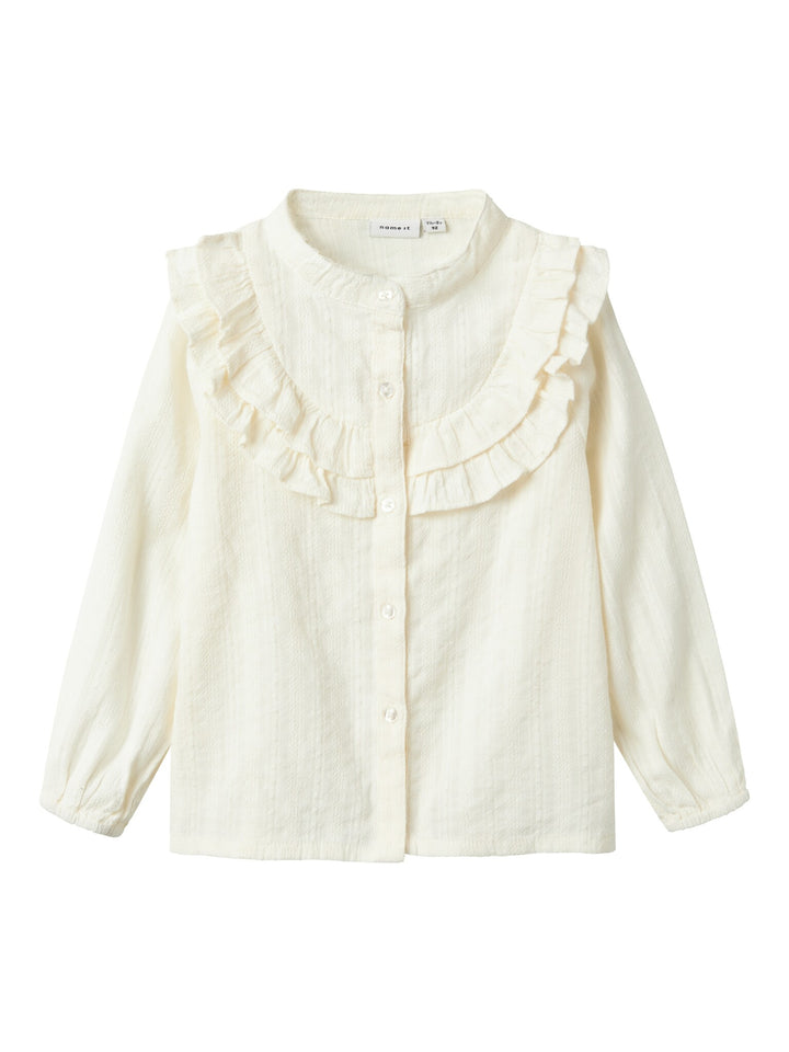 Mini blouse BISHIRT Cloud Dancer Regular Fit