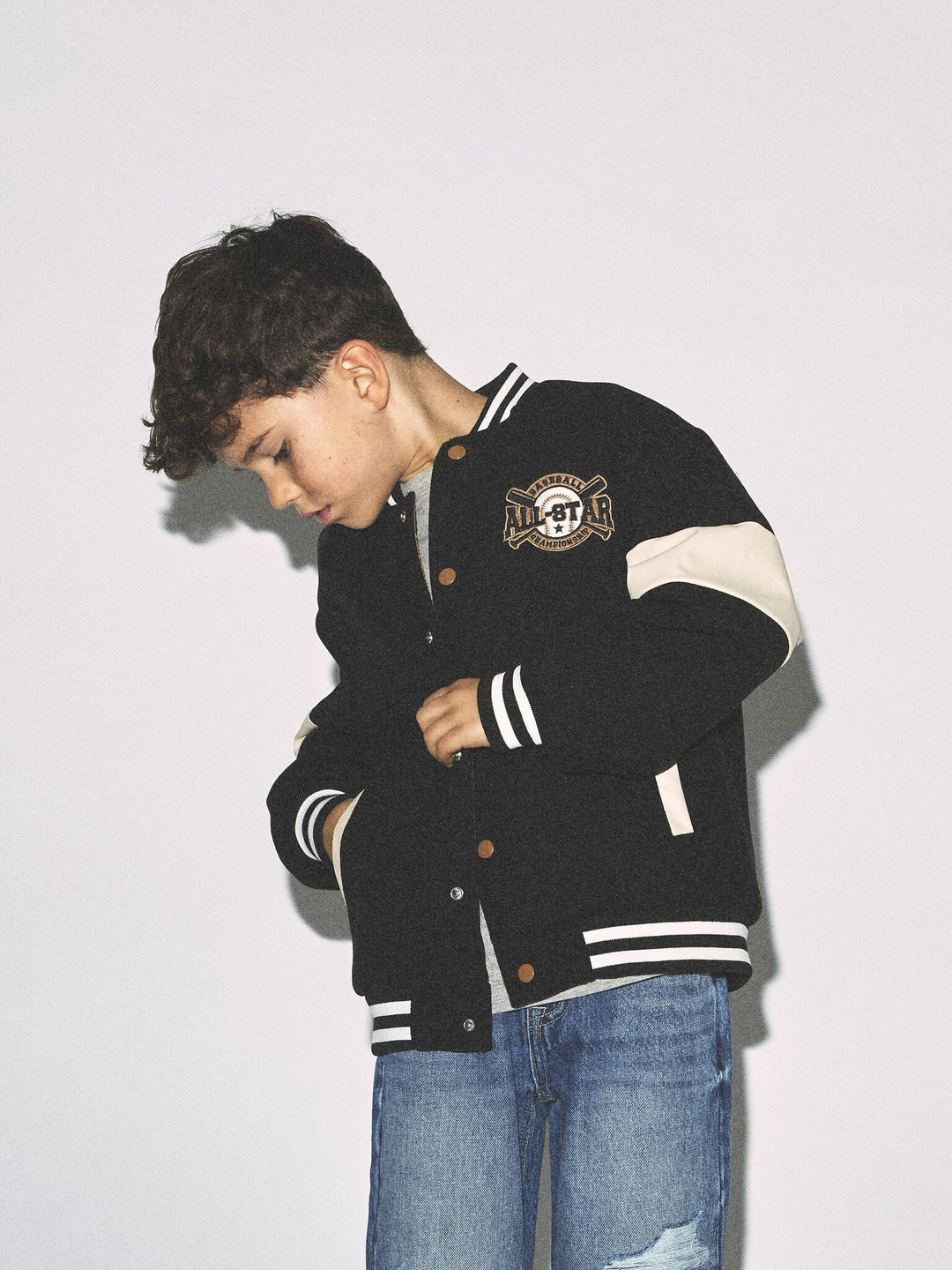 Kids jas MIKADO VARSITY Black