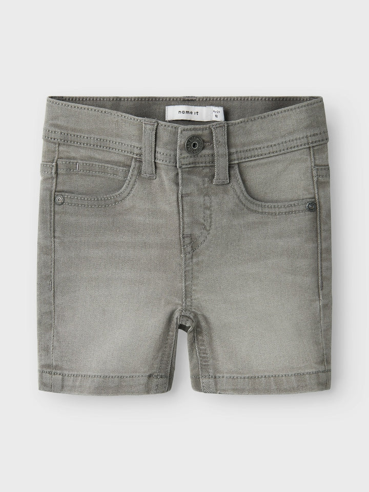 Mini Shorts SILAS Hellgrauer Denim Slim Fit