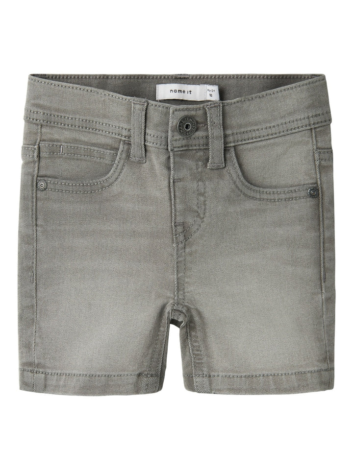 Mini Shorts SILAS Hellgrauer Denim Slim Fit