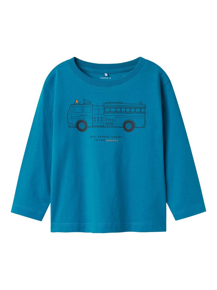 Mini Langarmshirt TRISTIANO Fjord Blue Regular Fit