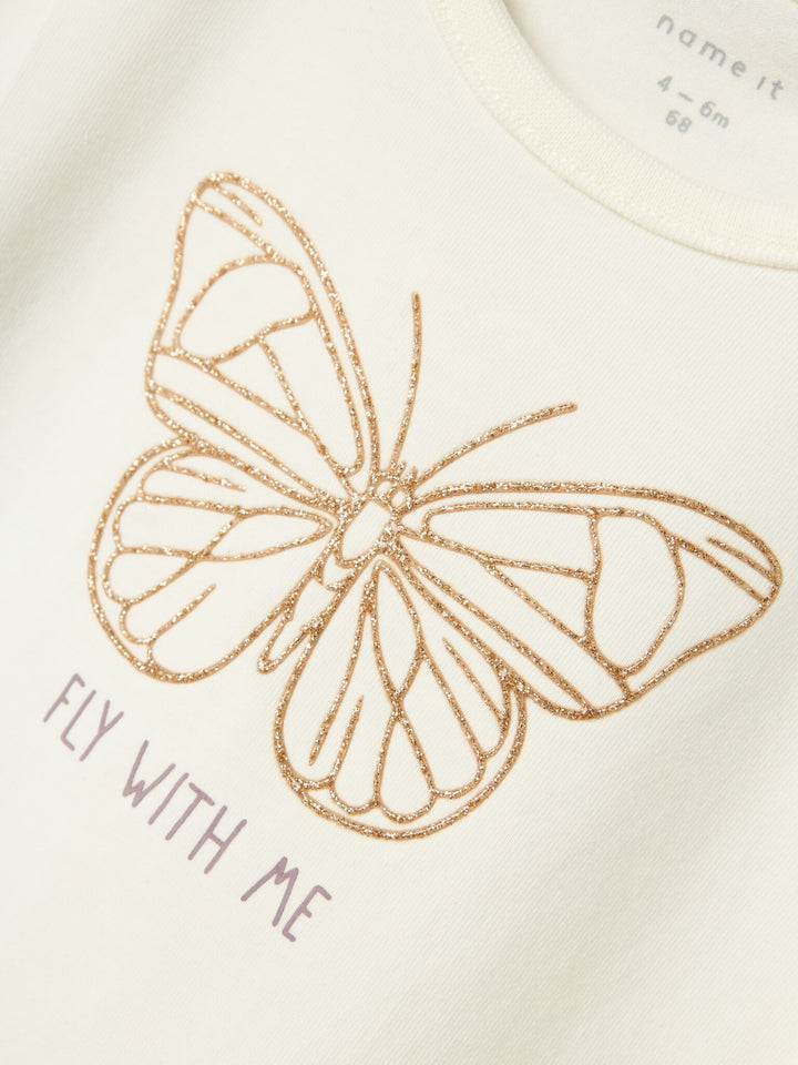 Baby Langarmshirt BABIA Cloud Dancer Regular Fit