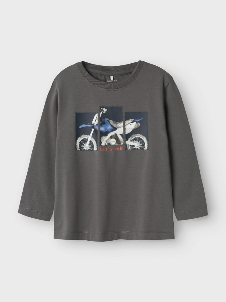 Mini Langarmshirt TRAS Lava Smoke Regular Fit