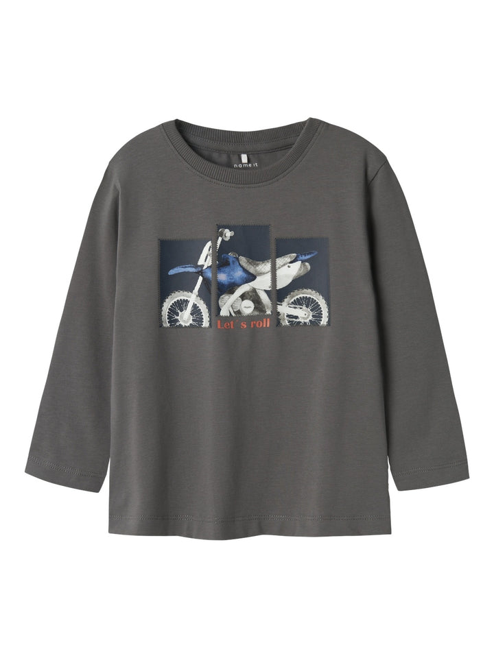 Mini Langarmshirt TRAS Lava Smoke Regular Fit